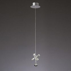 Aviva Polished Chrome Single LED Crystal Pendant IL31140