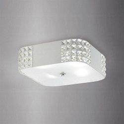 Denver White 4 Light Flush Crystal Ceiling Fitting IL31191