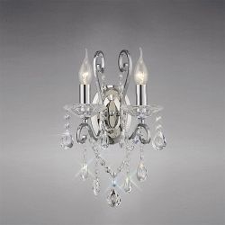 Vela Crystal Double Wall Light Fitting