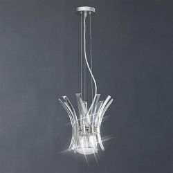 Sinclair Four Light Chrome Crystal Pendant IL50444