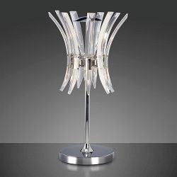 Sinclair Chrome Four Light Crystal Table Lamp IL50446