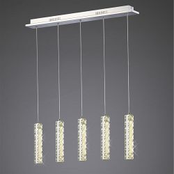 Galaxy Polished Chrome LED 5 Bar Pendant IL80035