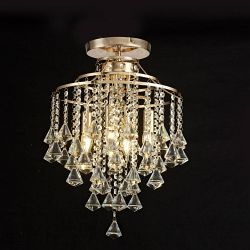 Inina Tiered Crystal Semi Flush Light