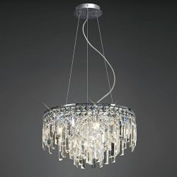 Maddison 6 Lamp Round Crystal Pendant