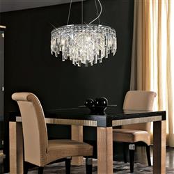 Maddison 6 Lamp Round Crystal Pendant