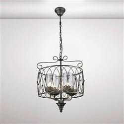 Malcolm Black Gold Coloured 4 Light Pendant IL31581