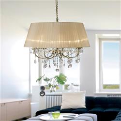 Olivia multi-arm crystal eight light pendant 