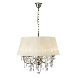 Olivia multi-arm crystal eight light pendant 