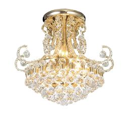 Pearl crystal semi flush ceiling lights