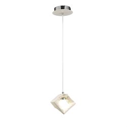 Salvio Square Chrome And White LED Ceiling Pendant IL80067