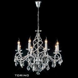 TORINO 8 Arm Chrome Crystal Chandelier IL30318