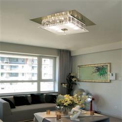 Tosca Square 6 Light Crystal Flush Fitting