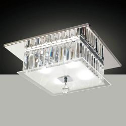 Tosca Square 4 Light Crystal Flush Fitting