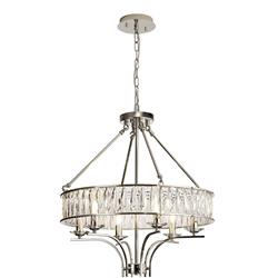 Vivienne 6 Arm Crystal Pendant Ceiling Fitting