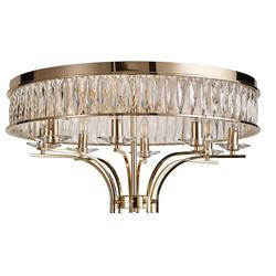 Vivienne 8 Light Semi Flush Iron Made Crystal Fitting