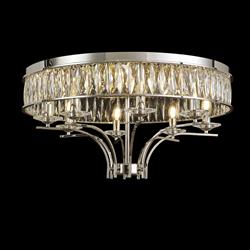 Vivienne 8 Light Semi Flush Iron Made Crystal Fitting