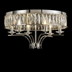 Vivienne Semi Flush Crystal 6 Light Ceiling Fitting