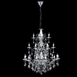 Zinta 3 Tier 22 Light Polished Chrome And Crystal Pendant IL30126+4+12