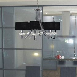 Akira Chrome/Black Multi Arm Pendant Light M0780