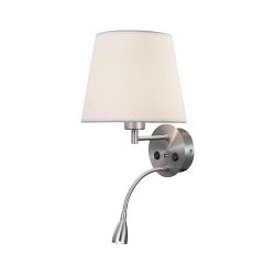 Caicos Satin Nickel Dual Wall/LED Reading Light M6092