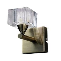 Cuadrax 1 Arm Antique Brass Wall Light M2363AB/S