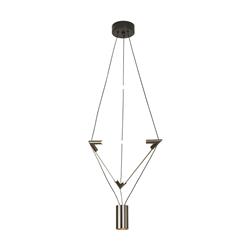 Electra Chrome And Black LED Small Ceiling pendant M8533