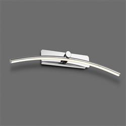 Jeri Small LED Polished Chrome Sleek Curved Single Wall light