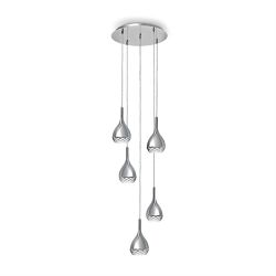 Khalifa Chrome 5 Light Ceiling Cluster Pendant M5164