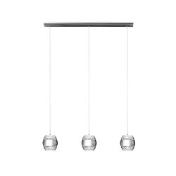 Khalifa 3 Light Chrome LED Ceiling Bar Pendant M5168