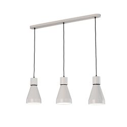 Kos Fusion Matt White 3 Bar Pendant Fitting M5841