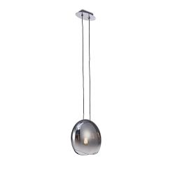 Lens Polished Chrome Glass Pendant M6186