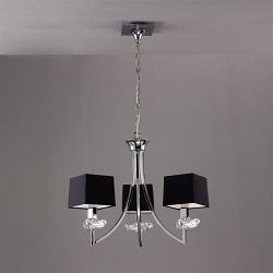 Akira Chrome/Black Multi Arm Ceiling Light M0783