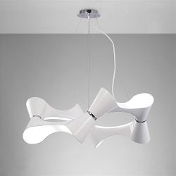 Ora 8 Light Pendant Fitting White Finish M1542