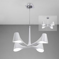 Ora Adjustable 4 Light White Ceiling Pendant M1581