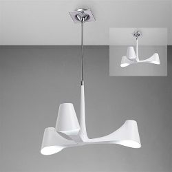 Ora White Finish Adjustable 3 Light Pendant M1582