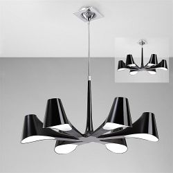 Ora 6 Light Black Finish Ceiling Fitting M1590