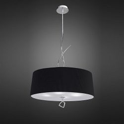 Mara Chrome And Black 4 Light Pendant M1644/BS