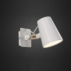 Looker Matt White/ Beech Wall Light M3772/S