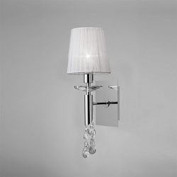 Tiffany Chrome Contemporary Single Crystal Wall Light M3864/S