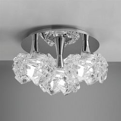 Artic Polished Chrome 3 Light Semi Flush M3965