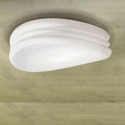 Mediterraneo White Large Flush Light M3623