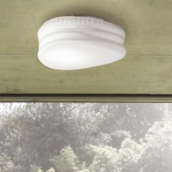 Mediterraneo White Small Semi Flush Light M3625