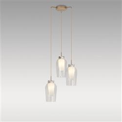 Nora 3 Light Shaped Glass Cluster Pendant