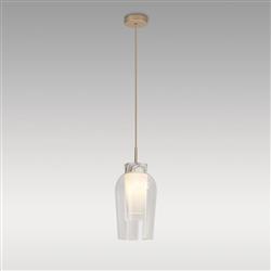 Nora Metal And Glass Single Pendant Fitting