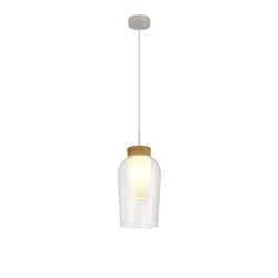 Nora Metal And Glass Single Pendant Fitting