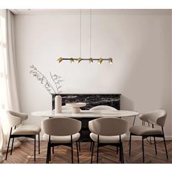 Sal Six Light ceiling spot pendants