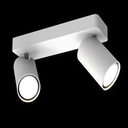 Sal Matt White Double Adjustable Ceiling Spotlight M6282