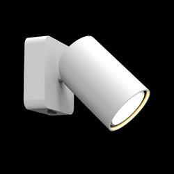 Sal Matt White Single Adjustable Switched Wall Light M6284