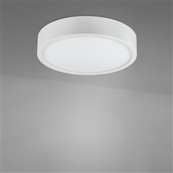 Saona Small Round Matt White LED Flush Light