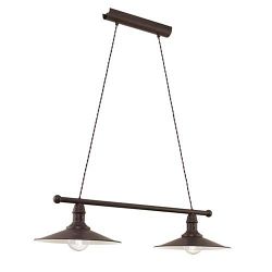 Stockbury Twin Light Vintage Brown Pendant 49457